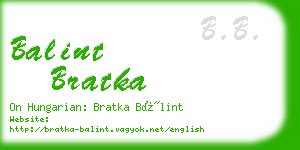 balint bratka business card